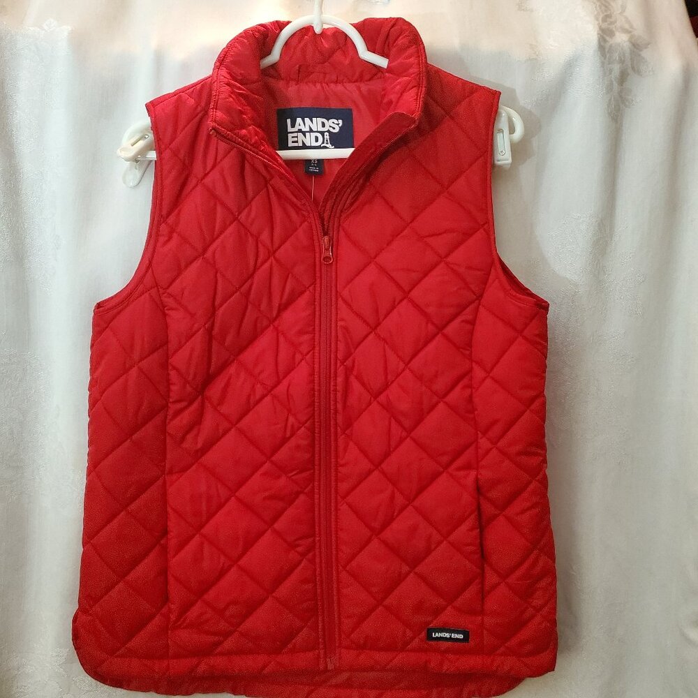 NWT Land's End Vest in Red Sz XS/SM